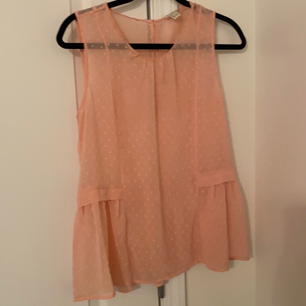 Pink peplum top
